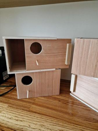 Image 2 of Budgerigar wooden nest boxes.