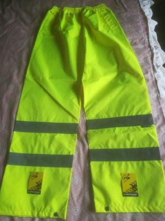 Image 2 of Mens high visibility water proof trousers