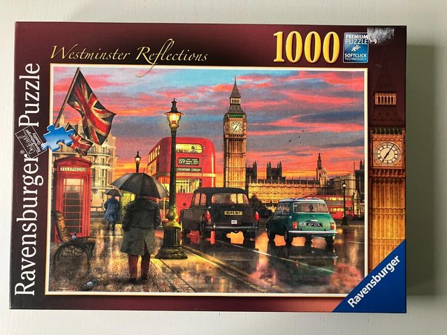 Preview of the first image of Ravensburger1000 piece jigsaw titled Westminster Reflections.