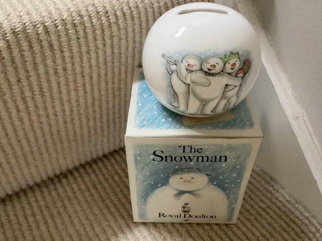Preview of the first image of Royal Doulton Snowman money ball / bank.