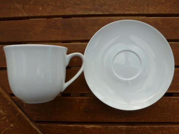 Image 1 of Sparkling white fine china cup and saucer