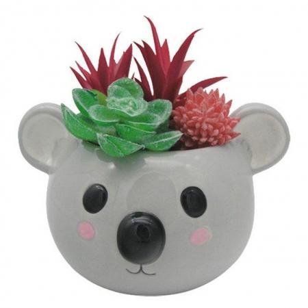 Image 3 of Koala Head Shaped Ceramic Garden Planter/Plant Pot.Free post