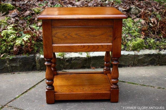 Image 10 of OLD CHARM LIGHT OAK PHONE LAMP TABLE BEDSIDE CABINET STAND