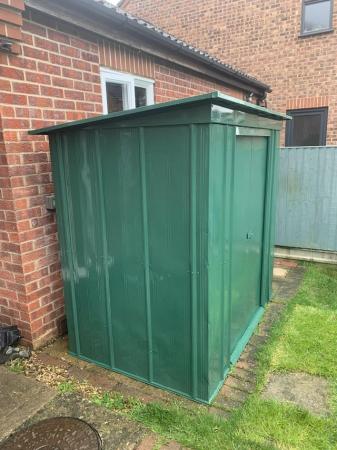 Image 2 of Metal storage shed with lockable sliding doors