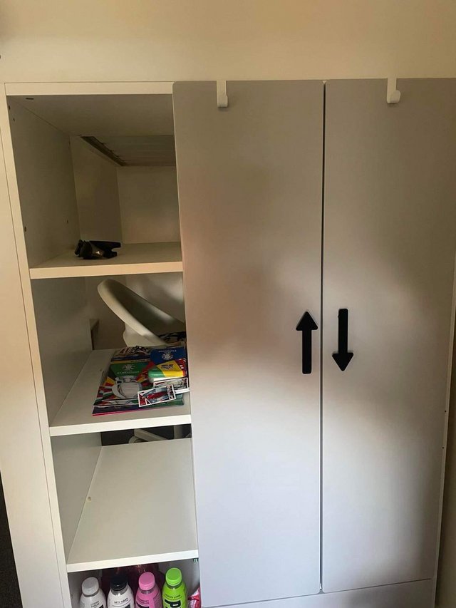Preview of the first image of IKEA Smastad loft bed with desk and wardrobe.