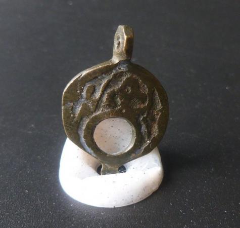 Image 5 of Ancient Antique Roman Byzantine Bronze Solar Pendant
