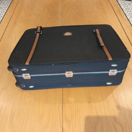 Image 2 of Large Vintage Antler Suitcase with Wheels