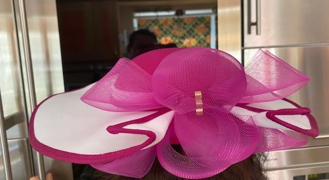 Image 2 of Headways by Albert Hat in Fuchsia and White