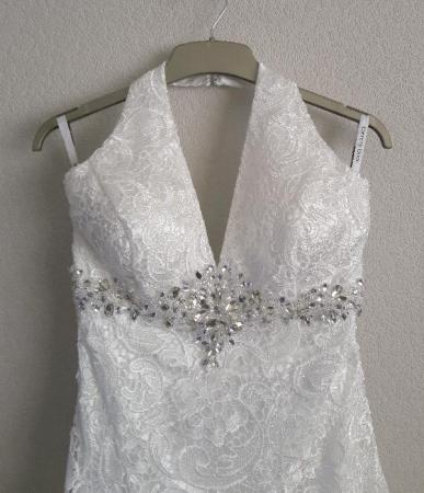 Image 3 of Ivory Lace Fitted Wedding Gown By Eternity Bride - Size 12
