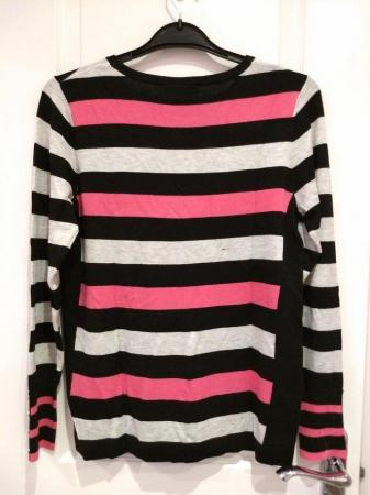 Image 4 of New Wallis Multicoloured Knit Jumper Size 12 Black Pink Grey