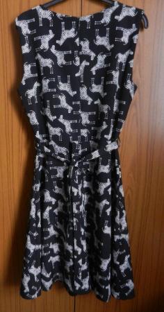 Image 2 of Yumi Sleeveless Dress Zebra Pattern Size 8