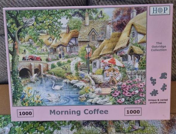 Image 3 of 1000 piece jigsaw called MORNING COFFEE by THOP