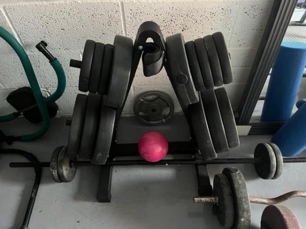 Image 3 of Weight bench and weights
