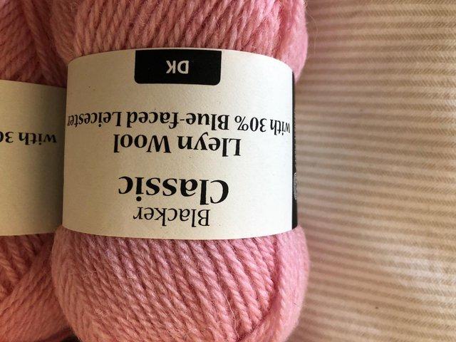 Preview of the first image of Blacker Classic DK Pink Yarn 100% British Wool.