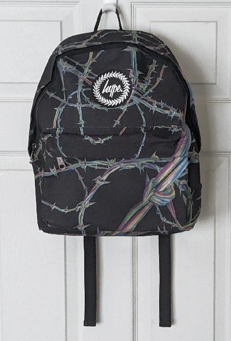 Preview of the first image of Black/Multicoloured Hype Backpack/Rucksack.