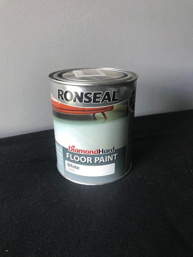 Preview of the first image of White Floor Paint Ronseal Satin.