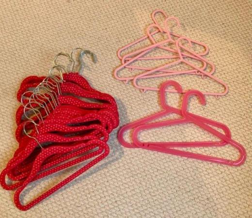 Image 1 of A good selection of young girl’s pink hangers
