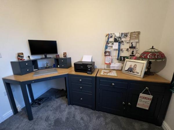 Image 1 of Cotswold Company Inky Blue Desk & Office Furniture
