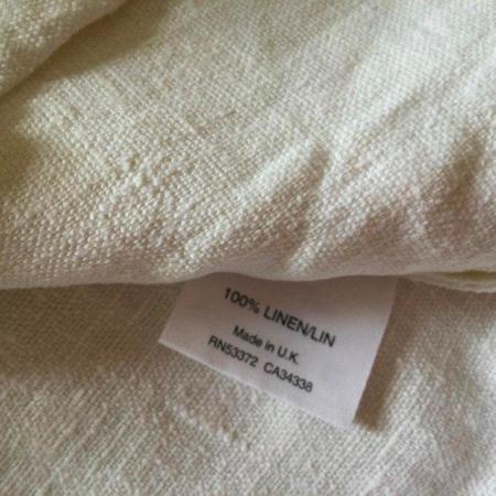 Image 12 of Vintage Size M FCUK Pure Linen White 1/2 Zip Angle Top