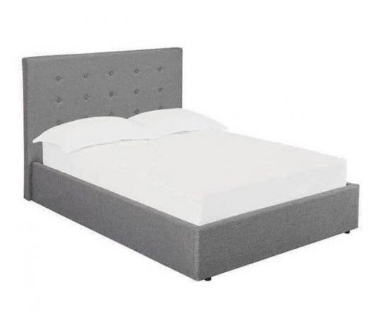 Image 1 of 4 foot Lucca bed frame in grey