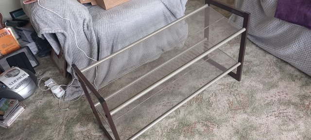 Preview of the first image of Metal two tier shoe rack..