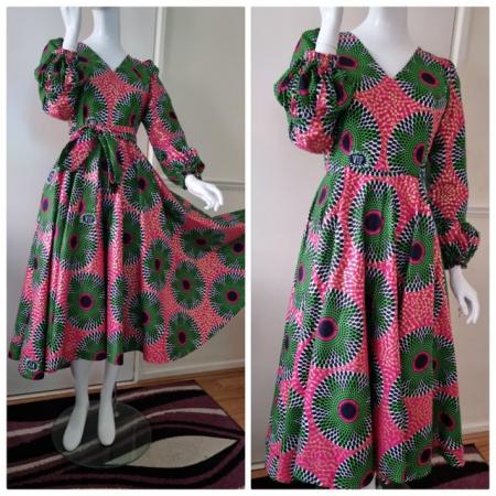 Image 1 of African Ankara Handmade Dress