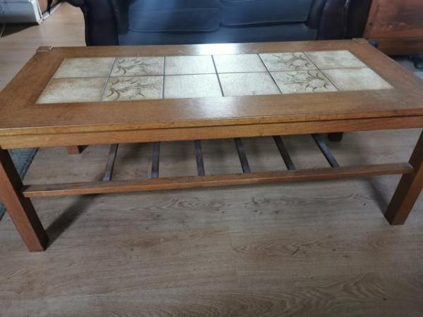 Image 2 of Wooden Tiled Coffee table