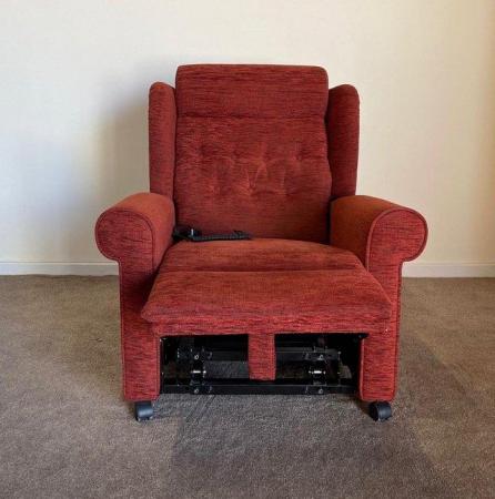 Image 8 of LUXURY ELECTRIC RISER RECLINER TERRACOTTA CHAIR CAN DELIVER