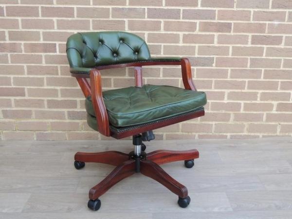 Image 4 of Green Padded Bankers Chair (UK Delivery)