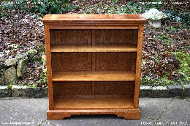 Image 45 of AN OLD CHARM VINTAGE OAK OPEN BOOKCASE CD DVD CABINET STAND