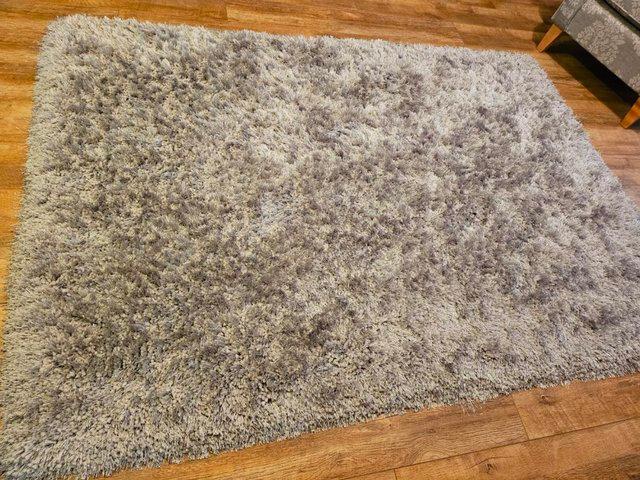 Preview of the first image of Silver Grey Sissi Shaggy Pile Rug.