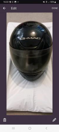 Image 3 of Motorcycle helmet black.
