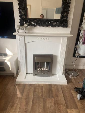 Image 1 of White fire place surround