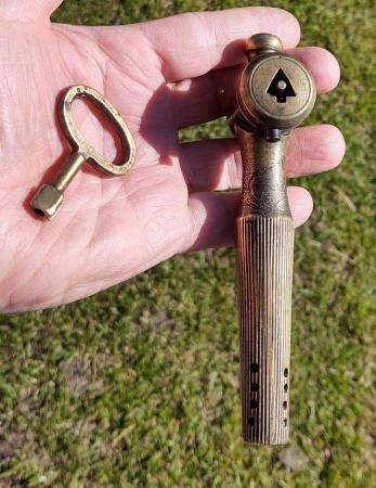 Image 2 of Unusual Antique Barrel Tap with Key