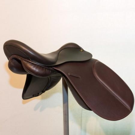 Image 2 of Childs 16" Leather Saddle Dark Havana (Brown) Wide Fitting