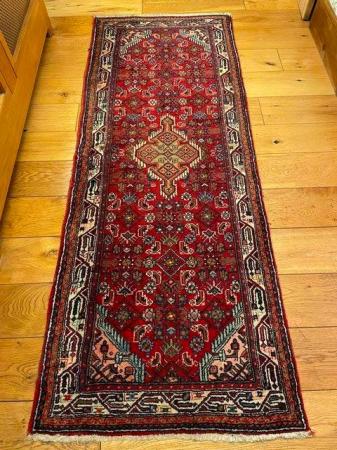 Image 1 of Persian Zagheh Rug Hand Made 100% Wool 6'8"x30" Vintage
