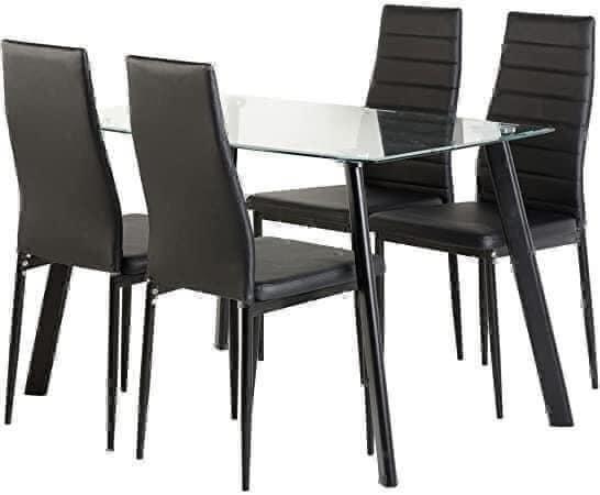 Image 1 of Abbey dining set in black. ———