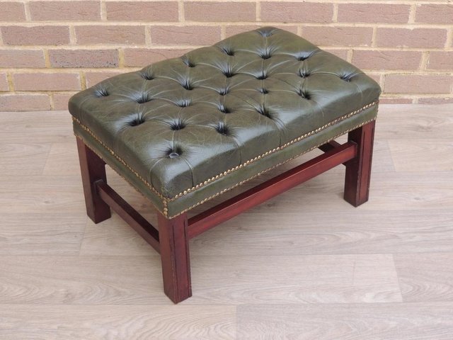 Preview of the first image of Chesterfield Vintage Footstool H Frame (UK Delivery).