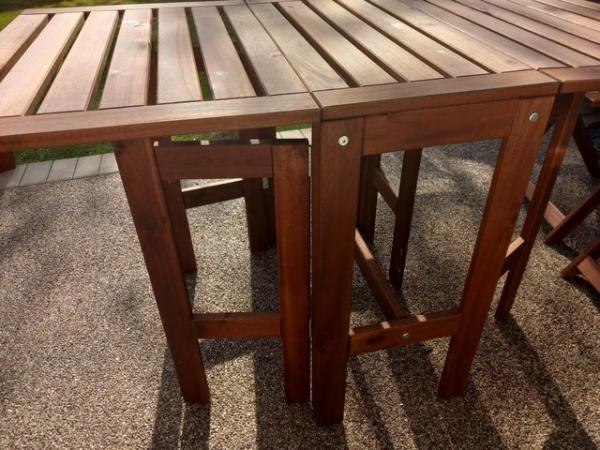 Image 2 of IKEA WOODEN GARDEN TABLE AND 2 CHAIRS