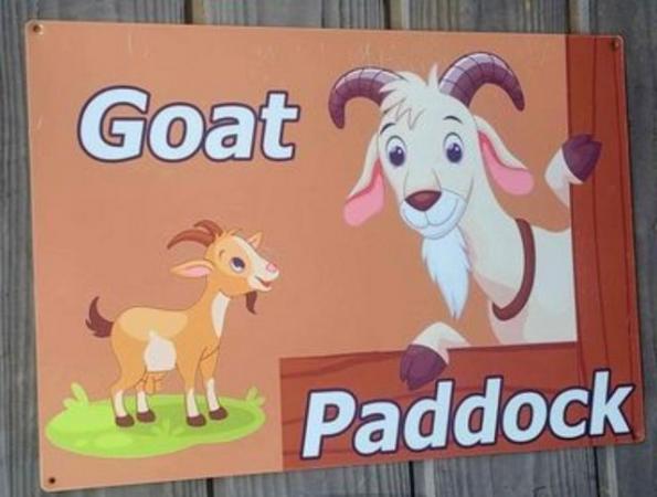Image 1 of Unique one-off Goat metal gate/wall/fence sign