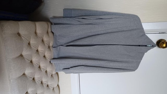 Image 3 of Grey Melange Longline Cardigan Large by Mr Max Fashion