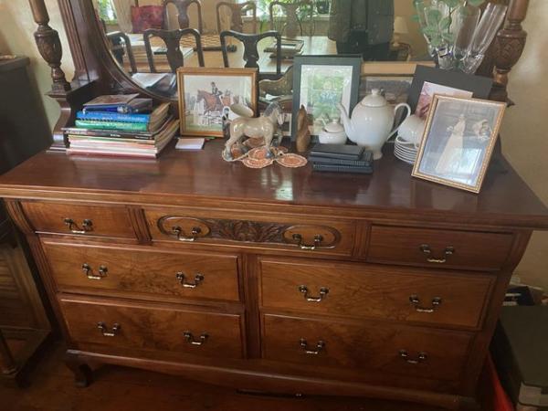 Image 2 of Antique walnut dresser in lovely condition