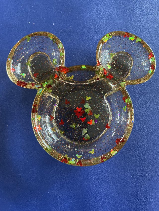 Preview of the first image of Handmade resin Mickey Mouse trinket dishes.