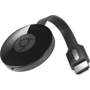Image 1 of Google Chromecast 2nd Generation NC2-6A5 in black.