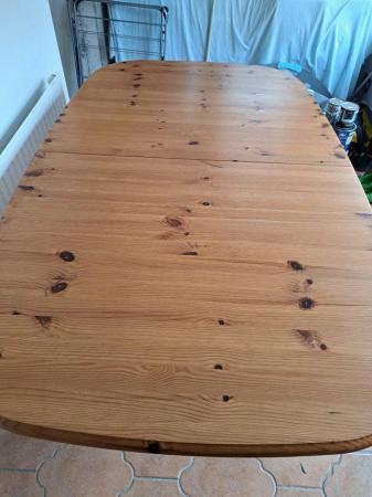 Image 3 of Pine dining table with 6 chairs