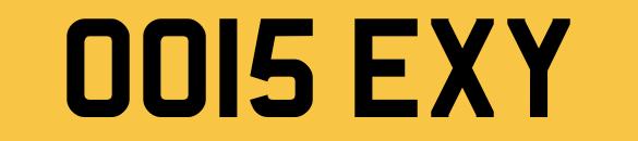 Preview of the first image of 0015EXY SEXY Number Plate Private Personalised Registration.