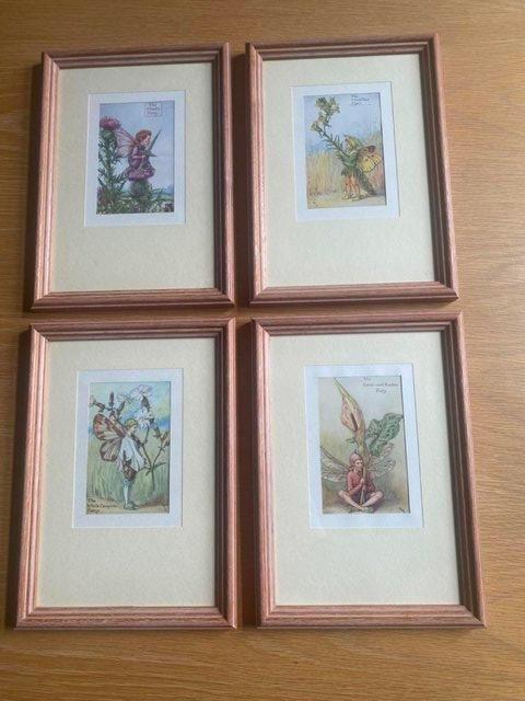 Preview of the first image of Four Framed Fairy Print Pictures.