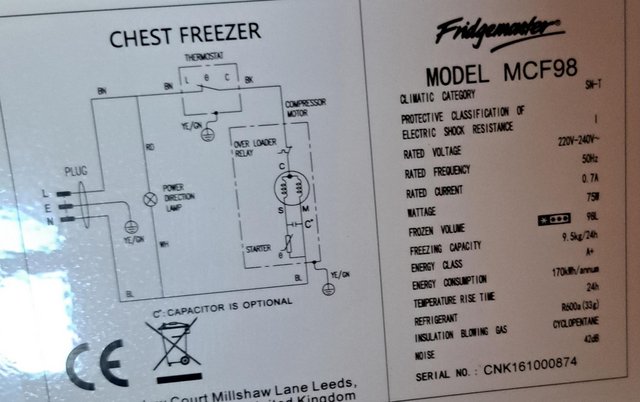 Preview of the first image of For sale chest freezer fridgemaster.