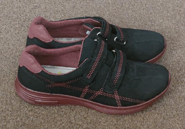 Image 4 of Hotter Textile Velcro Strap Trainers - Size 5.5    BX26