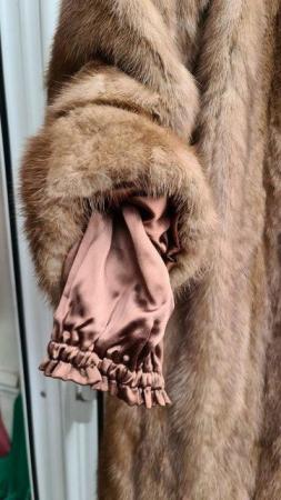 Image 8 of Vintage Fur Coat Lined with a Rich Complimentary Satin